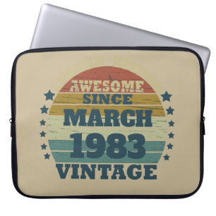 Funda Para Portátil Regalo de cumpleaños vintage personalizado
