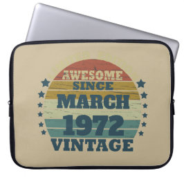 Funda Para Portátil Regalo de cumpleaños vintage personalizado