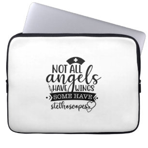 Funda Para Portátil Regalo de enfermera No todos los ángeles tienen al