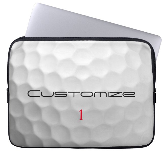 Funda Para Portátil Regalo de Golf Personalizado con Nombre y Número P (Frente)
