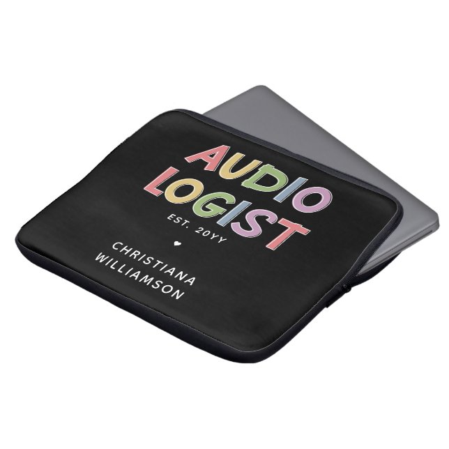 Funda Para Portátil Regalo de graduación de Audiología Audióloga Perso (Superior anverso)
