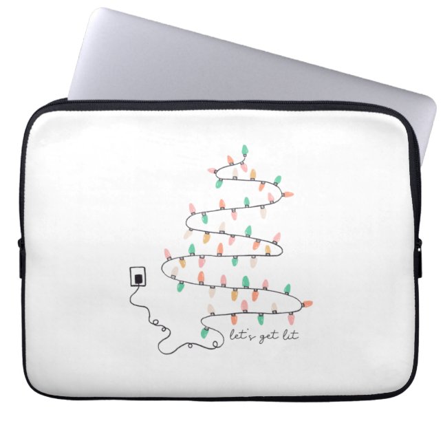 Funda Para Portátil Regalo de Navidad Dejar que se ilumine (Frente)