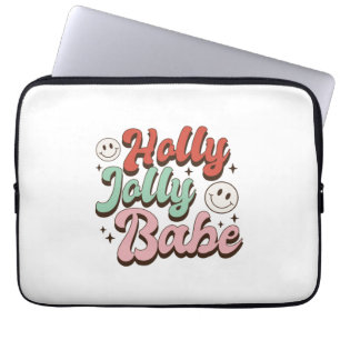 Funda Para Portátil Regalo de Navidad Holly Jolly Baby