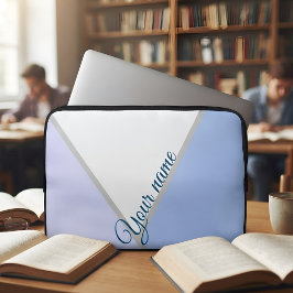 Funda Para Portátil Regalo de nombre azul estético personalizado para 