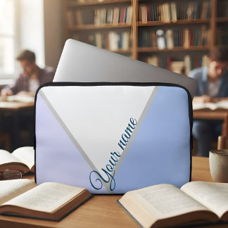 Funda Para Portátil Regalo de nombre azul estético personalizado para