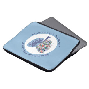 Funda Para Portátil Regalo de pulmones florales de terapeuta respirato