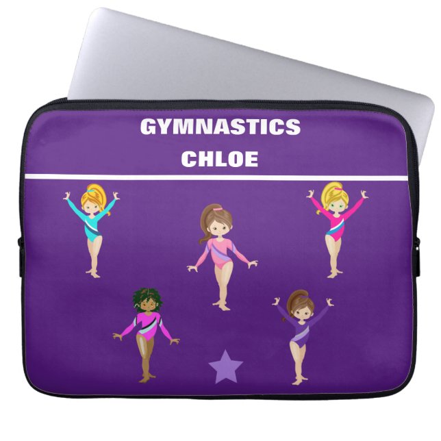 FUNDA PARA PORTÁTIL REGALO GIMNÁSTICO CON 5 GIMNASTOS PERSONALIZADOS (Frente)
