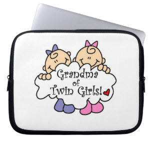 Funda Para Portátil Regalos de la abuela de los Chicas gemelos