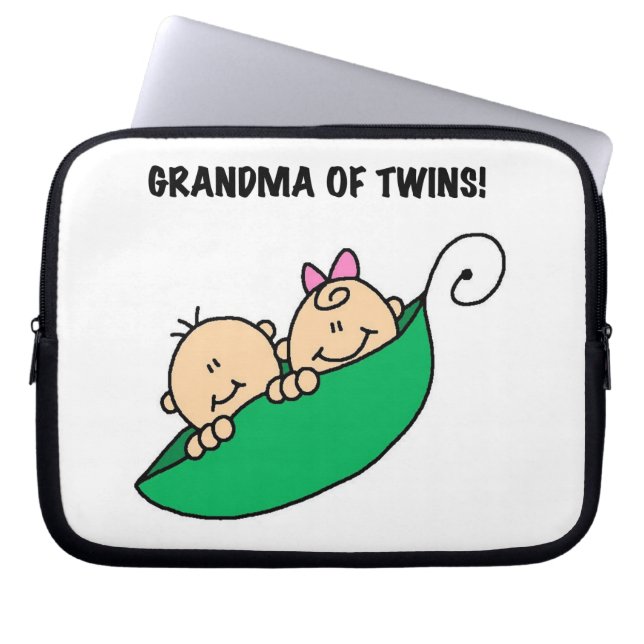 Funda Para Portátil Regalos de la abuela de los gemelos (Frente)