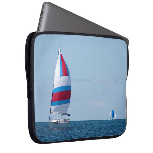 Funda Para Portátil Regatta De Barcos De Navegación En El Lago Michiga (Anverso derecho)