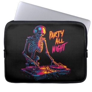 Funda Para Portátil Registros dinámicos de rotación de DJ de esqueleto