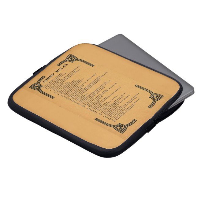 Funda Para Portátil reglas de Gibbs (Superior anverso)
