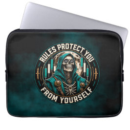 Funda Para Portátil Reglas te protegen de ti mismo Reaper de humo teal