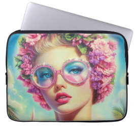 Funda Para Portátil Reina del glamour tropical