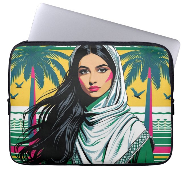 Funda Para Portátil "Reina pop saudita - Audaz patrimonio artístico de (Frente)