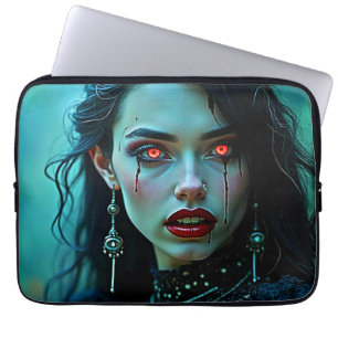 Funda Para Portátil Reina Vampiro: Arte de Oscuro Encanto
