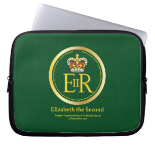 Funda Para Portátil reinado de la Reina Isabel II