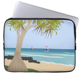 Funda Para Portátil Relieve metalizado Ala en la playa