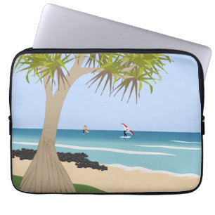 Funda Para Portátil Relieve metalizado Ala en la playa