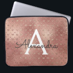 Funda Para Portátil Relieve metalizado metálico rosa rosa de oro Glam<br><div class="desc">Funda Monograma de Relieve metalizado metalico Girly Glam Patrón Cardíaco de Oro Rosa Faux de Oro Metálico. Este funda se puede personalizar para incluir su nombre inicial y su nombre de pila. Si desea hacer coincidir elementos,  póngase en contacto con el diseñador.</div>