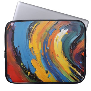 Funda Para Portátil Remolinos de fluido colorido Arte de Expresionismo