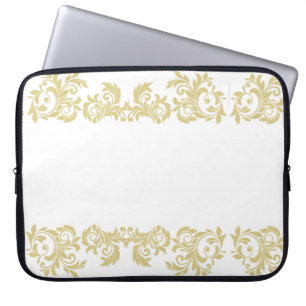 Funda Para Portátil Remolinos de Nieve Dorada