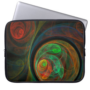 Funda Para Portátil Renacer Green Abstract Art Laptop Sleeve