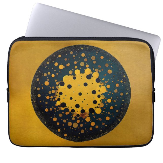 Funda Para Portátil Renacimiento: círculo abstracto de emergencia (Frente)