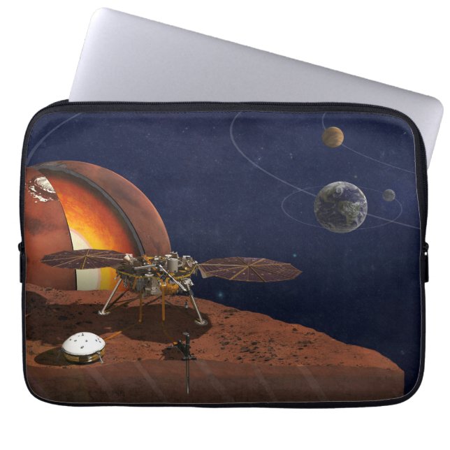 Funda Para Portátil Rendición artística de The Insight Lander. (Frente)
