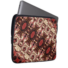 Funda Para Portátil Repetición de formas con tonos leñosos y manchas