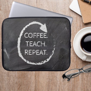 Funda Para Portátil Repetición de la frase del personalizable Chalkboa