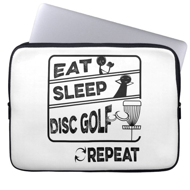 Funda Para Portátil Repetir el sueño del disco de golf (Frente)