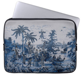 Funda Para Portátil Repro Chinoiserie Delft Blue and White Tile
