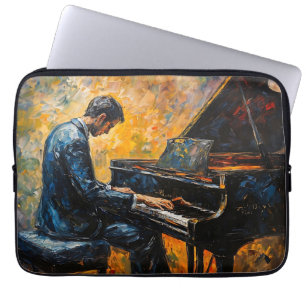 Funda Para Portátil Reproductor de piano - Pintura de aceite