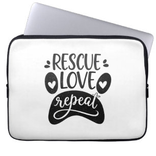 Funda Para Portátil Rescate Amor Repetir Perro Paw Tee