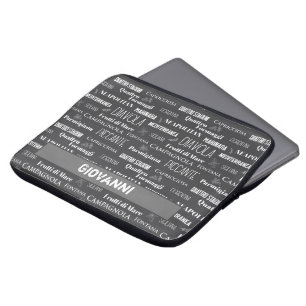 Funda Para Portátil Restaurante italiano Pizza Nombres Tipografía
