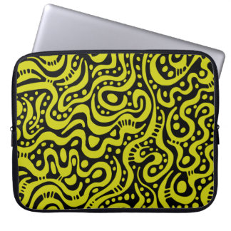 Funda Para Portátil Resumen 041211 - Amarillo bananero en negro
