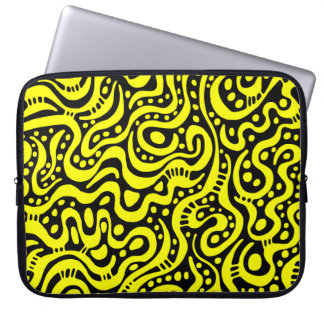 Funda Para Portátil Resumen 041211 - Amarillo y blanco