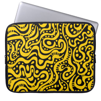 Funda Para Portátil Resumen 041211 - Ámbar en negro