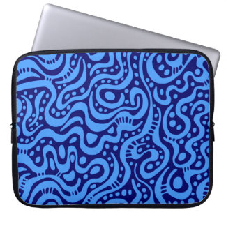 Funda Para Portátil Resumen 041211 - Azul bebé en la marina profunda