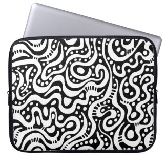 Funda Para Portátil Resumen 041211 - Blanco sobre negro