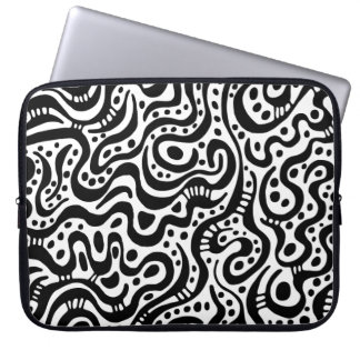 Funda Para Portátil Resumen 041211 - Blanco y negro