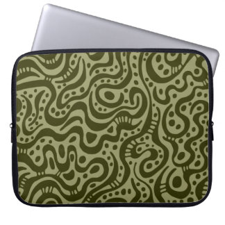 Funda Para Portátil Resumen 041211 - Dk Olive en Khaki