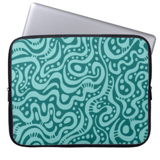Funda Para Portátil Resumen 041211 - Ecologar azul en verde mosca