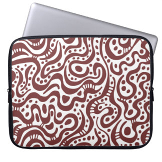 Funda Para Portátil Resumen 041211 - Marrón y blanco