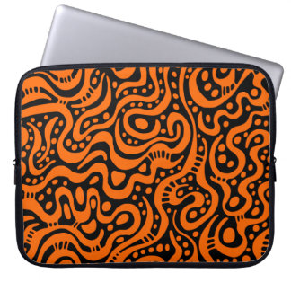 Funda Para Portátil Resumen 041211 - Naranja y negro