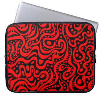 Funda Para Portátil Resumen 041211 - Rojo y Blanco