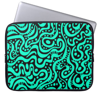Funda Para Portátil Resumen 041211 - Turquesa en negro