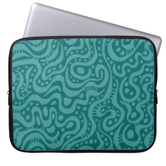 Funda Para Portátil Resumen 041211 - Verde oceánico en verde mosca