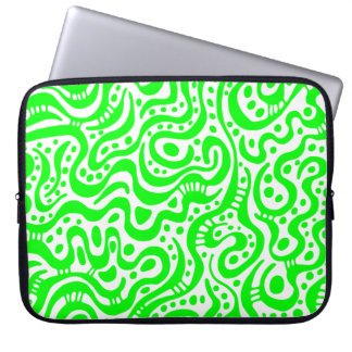 Funda Para Portátil Resumen 041211 - Verde y blanco